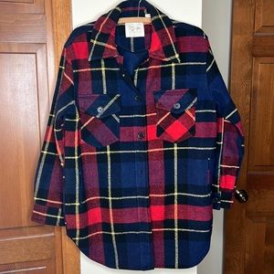 RD Style Conscious Thick Plaid Shirt Shacket Size XS